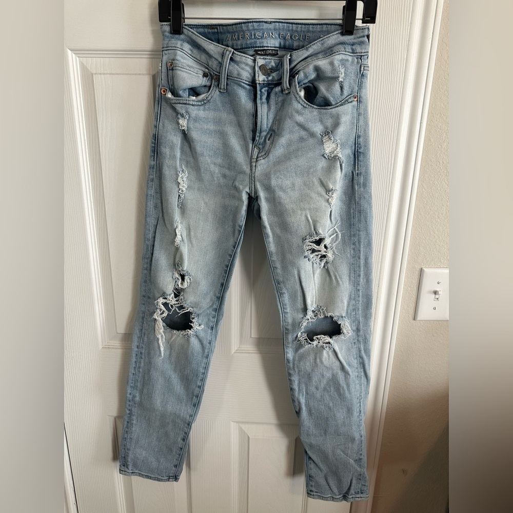 American Eagle Distressed Light Blue Jeans